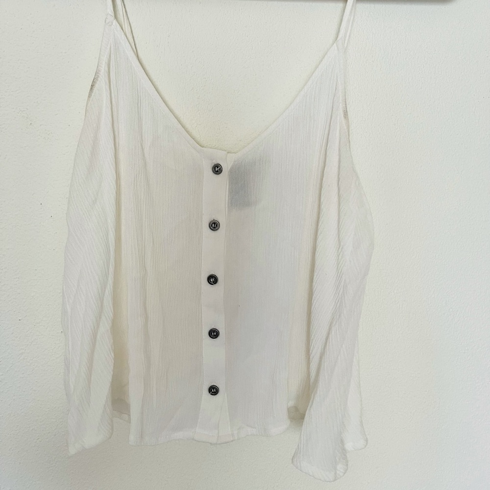 White flowy tank top